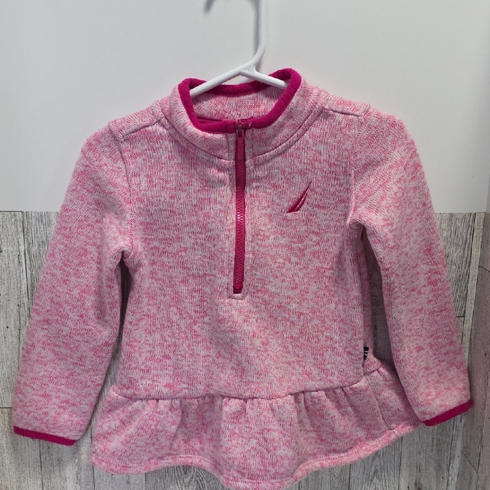 Nautica Pink Knit Peplum Sweater for Kids